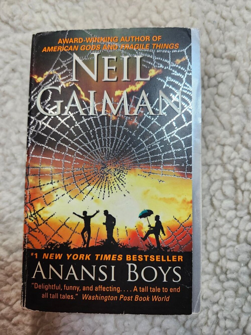 Neil Gaiman Anansi Boys Paperback HarperTorch 2006 ISBN 9780060515195 Used